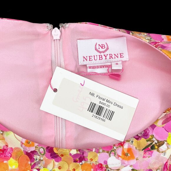 Neubyrne Floral Mini Bow Flower Spring Summer Dress Womens S / 4 NEW NWT - Picture 3 of 6